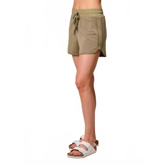 NEW STATESIDE softest fleece dolphin short in bay leaf
